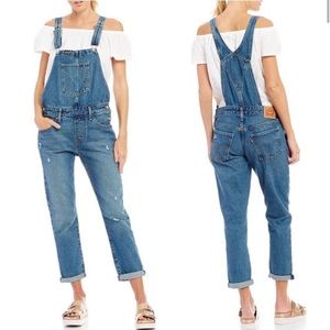 Levi’s Dancing Barefoot Original Distressed Denim Overalls